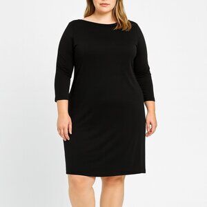 Eileen Fisher black long sleeves classic dress size 1X